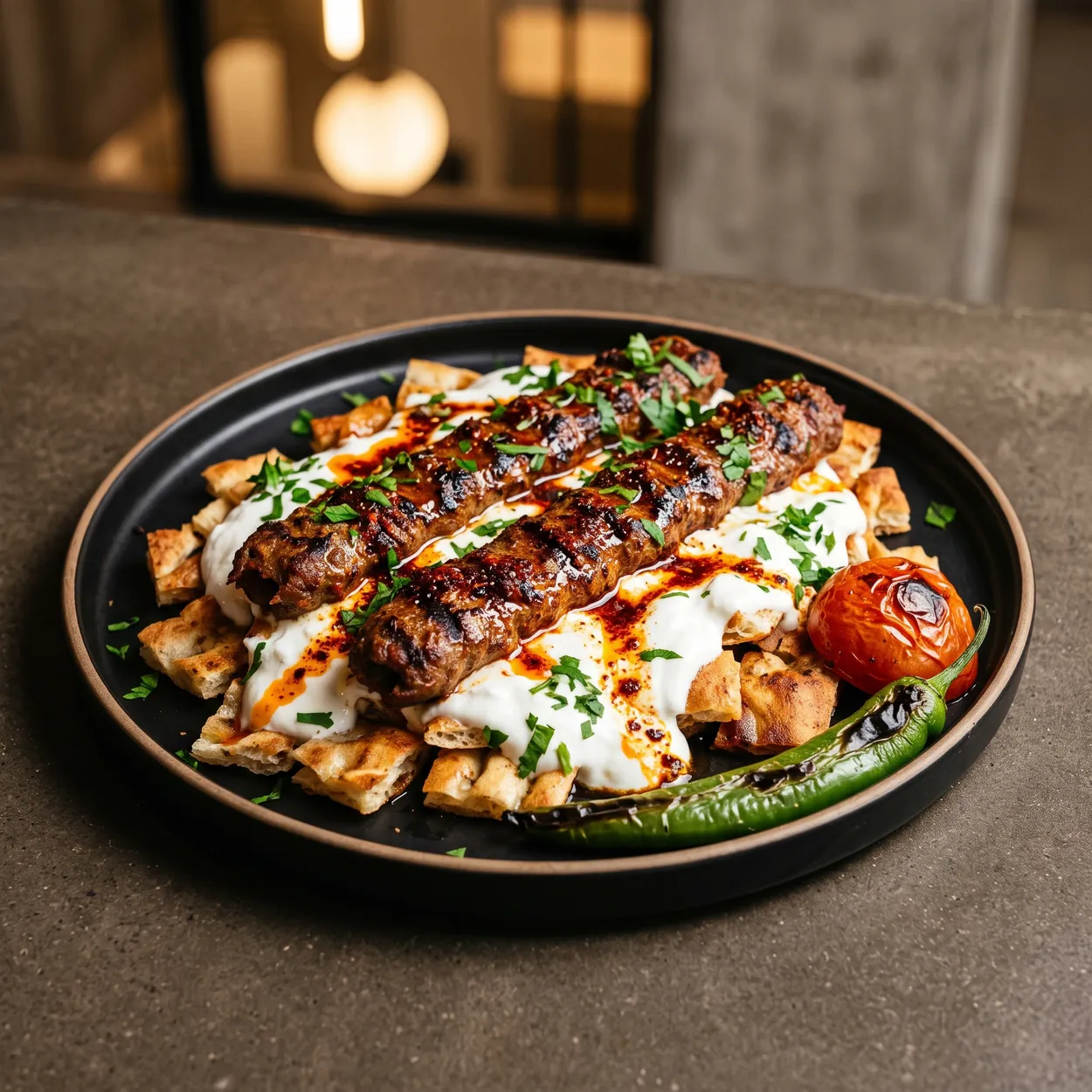Adana Kofte with Yogurt